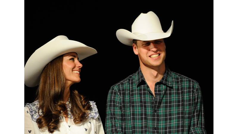 Illustration for article titled Prince William & Kate Middleton Wear Canadian Cowboy Hats